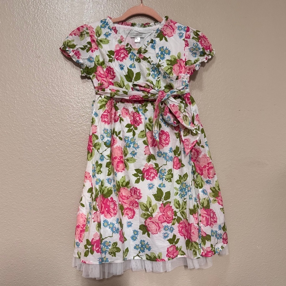 Garnet Hill Floral Dress with Pink and Blue